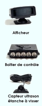 Elements du radar de recul poids-lourd